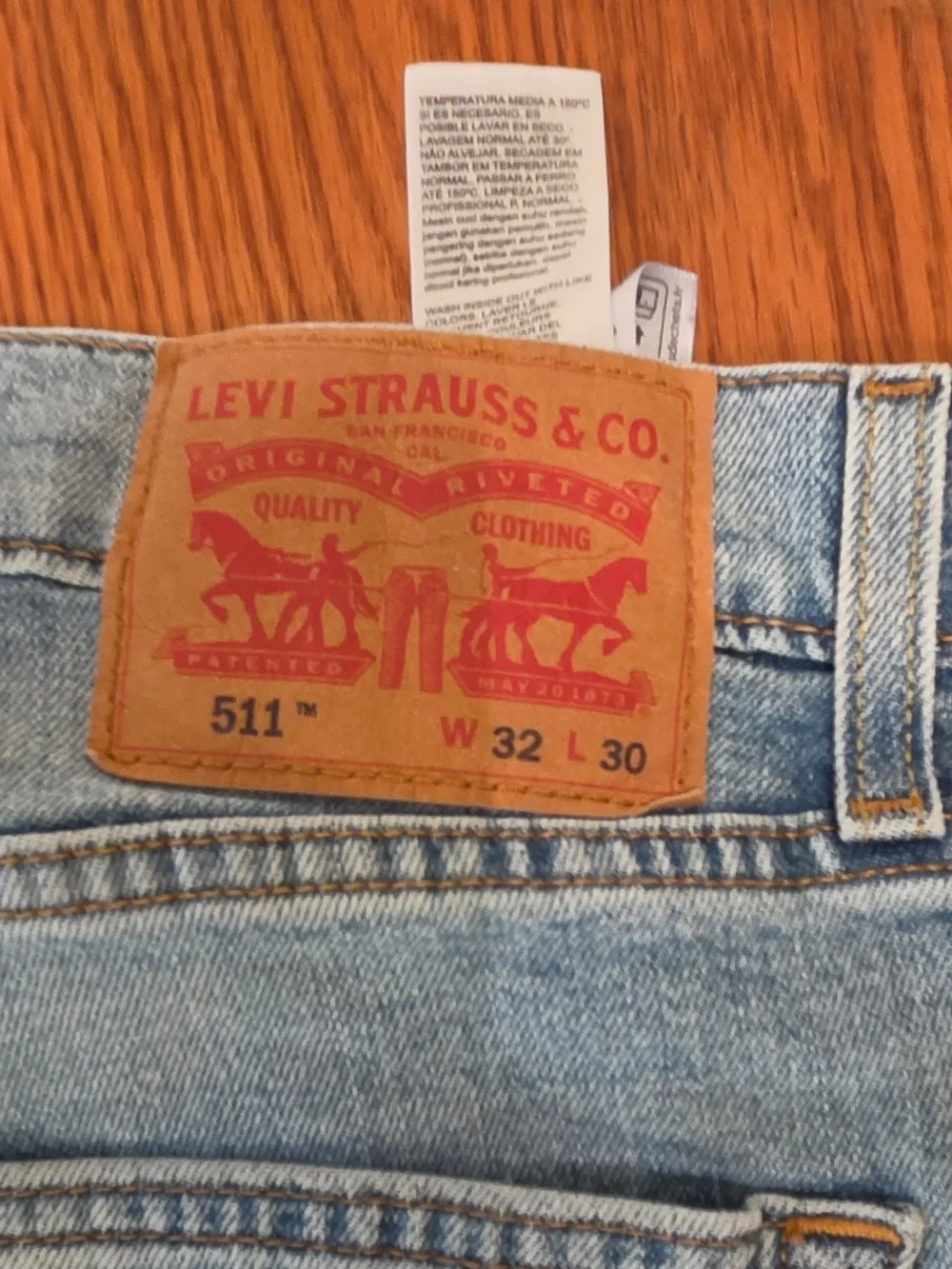 Levi's 511 Distressed Slim Fit Men’s Jeans - Light Blue